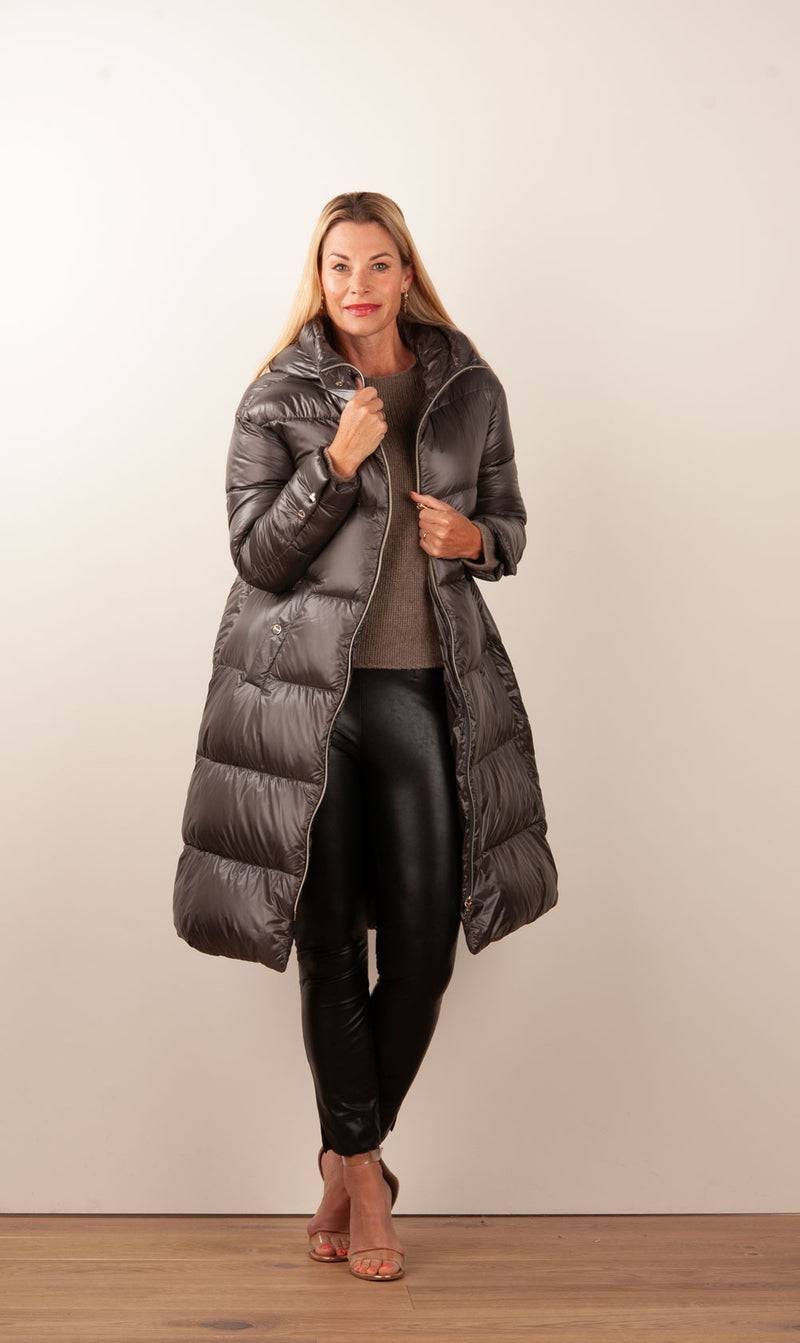 Herno Daunenmantel Dunkeltaupe