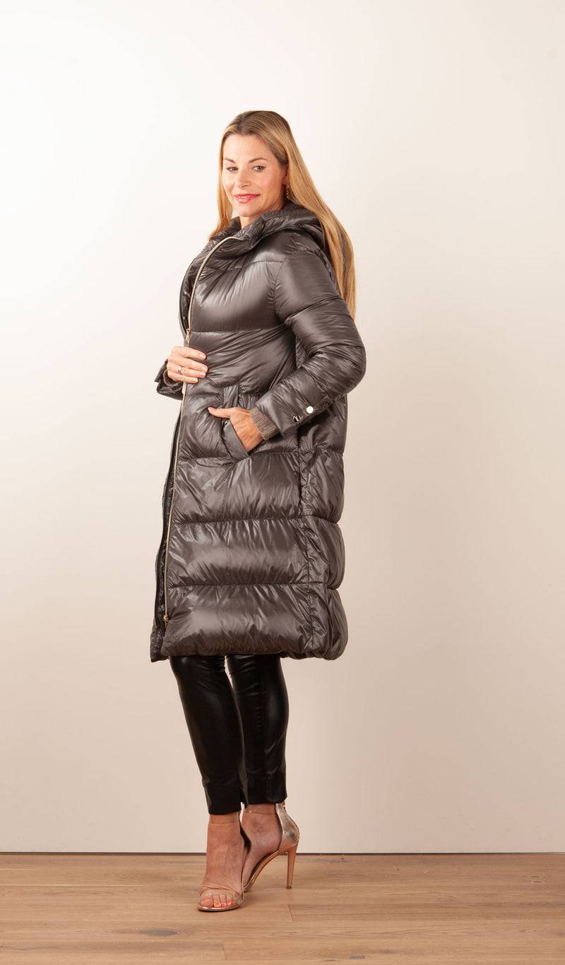Herno Daunenmantel Dunkeltaupe