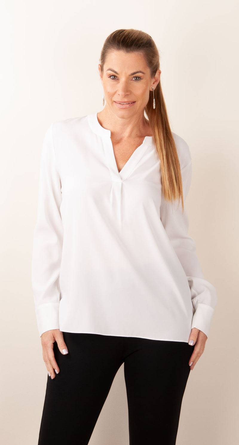 Herzensangelegenheit Bluse „Matt“ Weiß