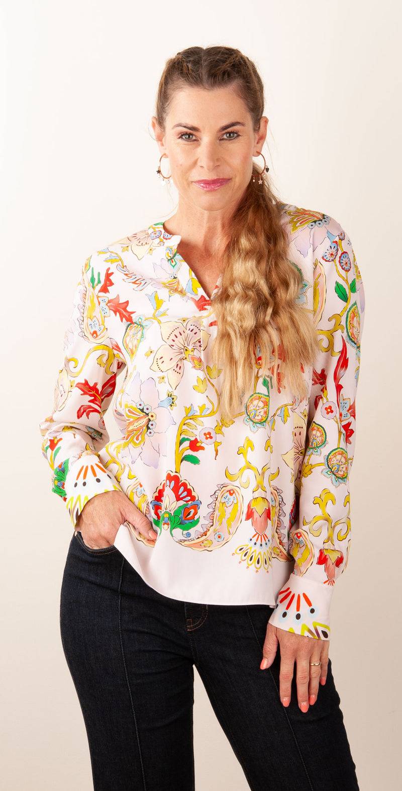 Herzensangelegenheit Bluse Puder | Multicolor