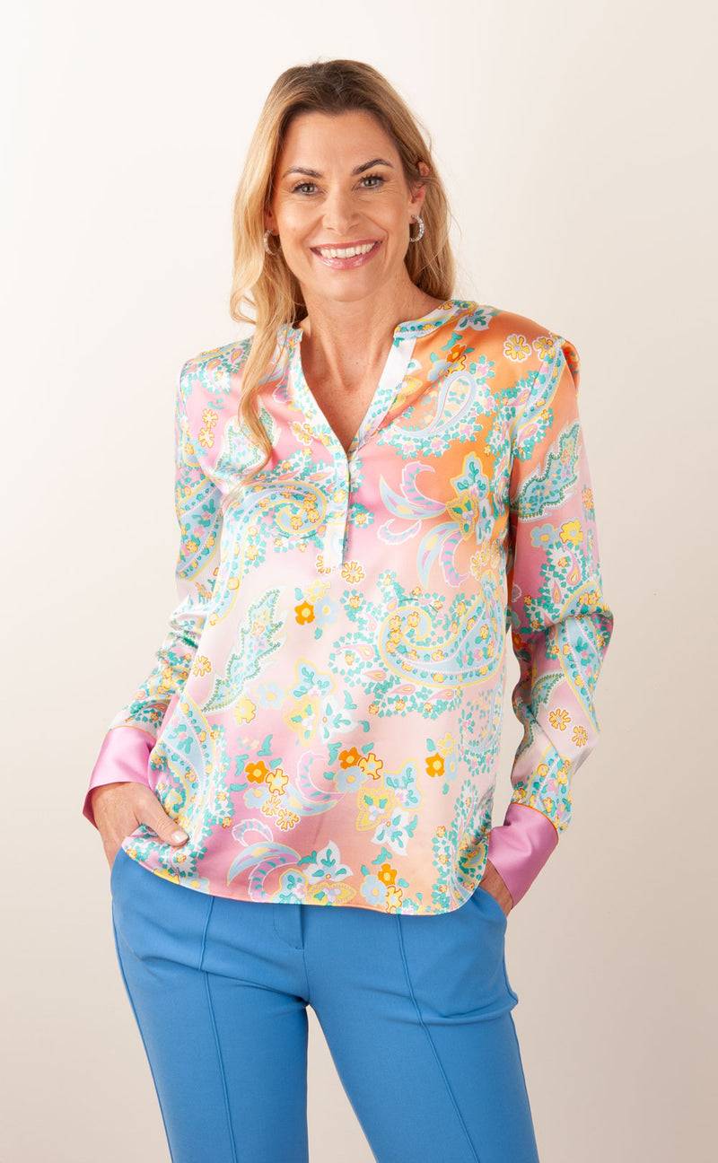 Herzensangelegenheit Bluse Rosa | Gelb | Multicolor