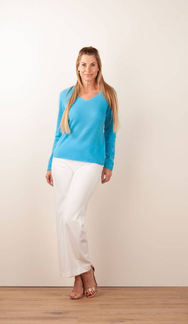 Herzensangelegenheit Kaschmir Pullover Blau