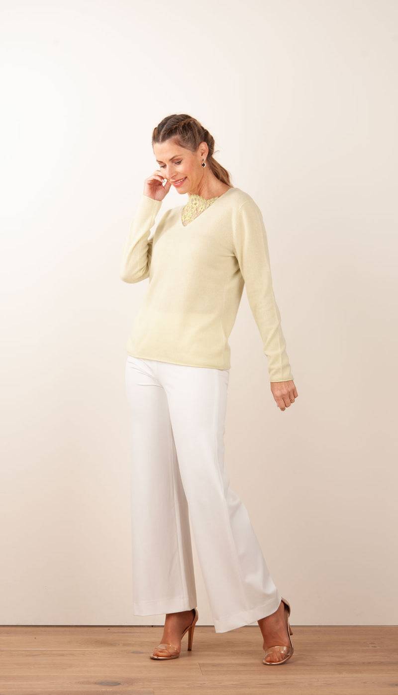 Herzensangelegenheit Kaschmir Pullover Lime