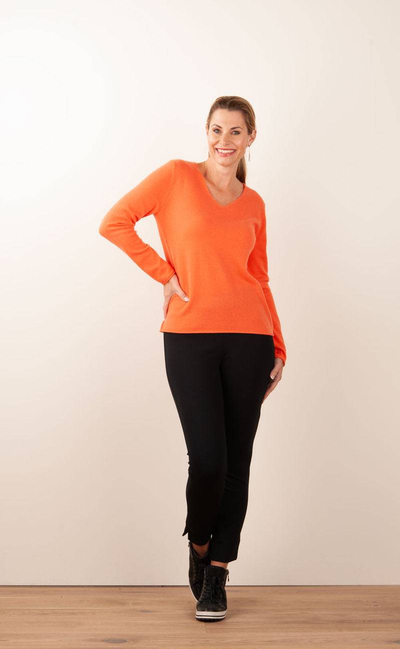 Herzensangelegenheit Kaschmir Pullover Orange