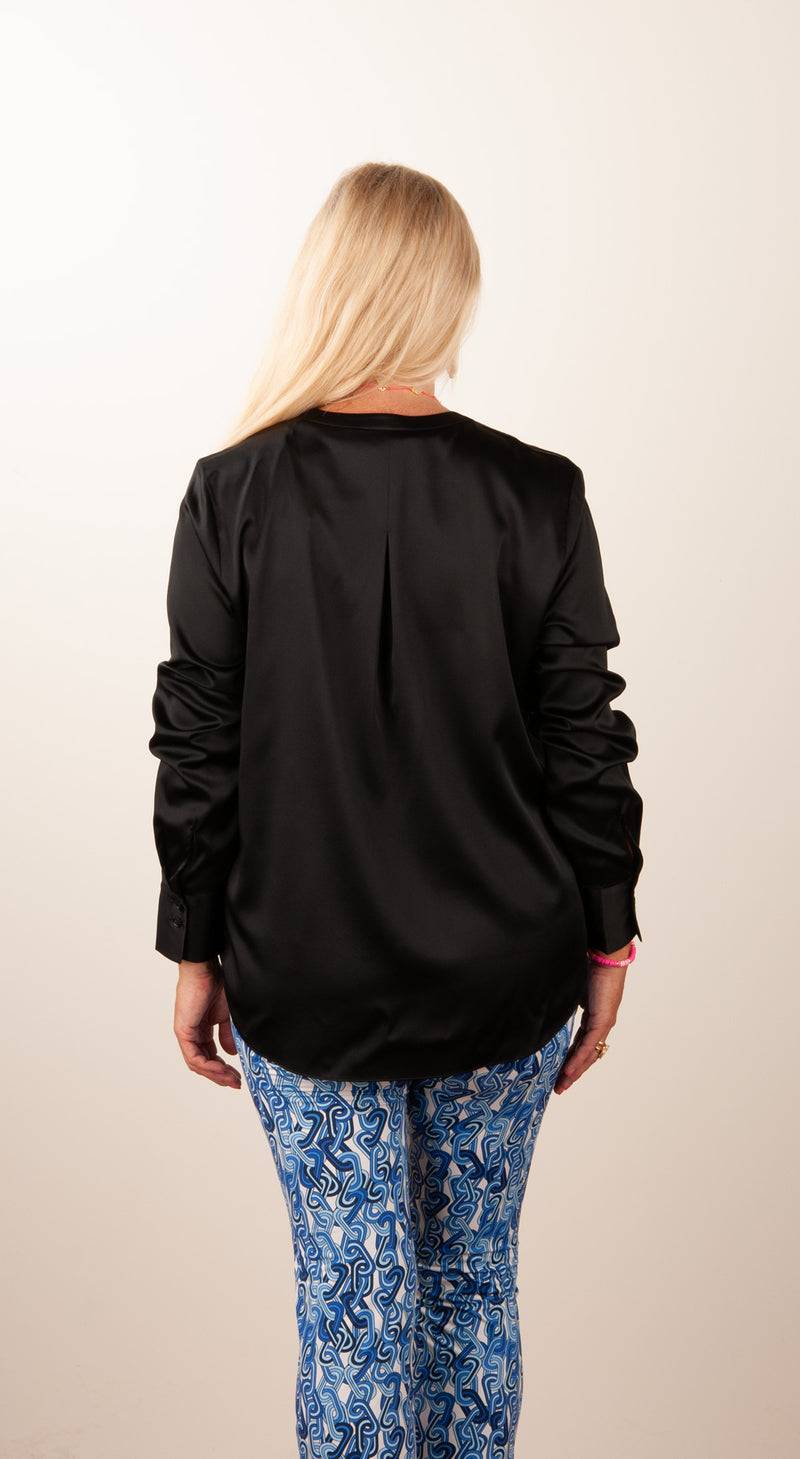 Herzensangelegenheit Seidenbluse Schwarz