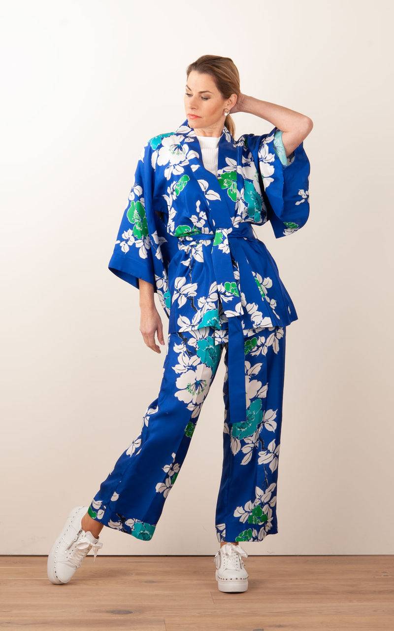 Hose „Shine“ Blau | Multicolor