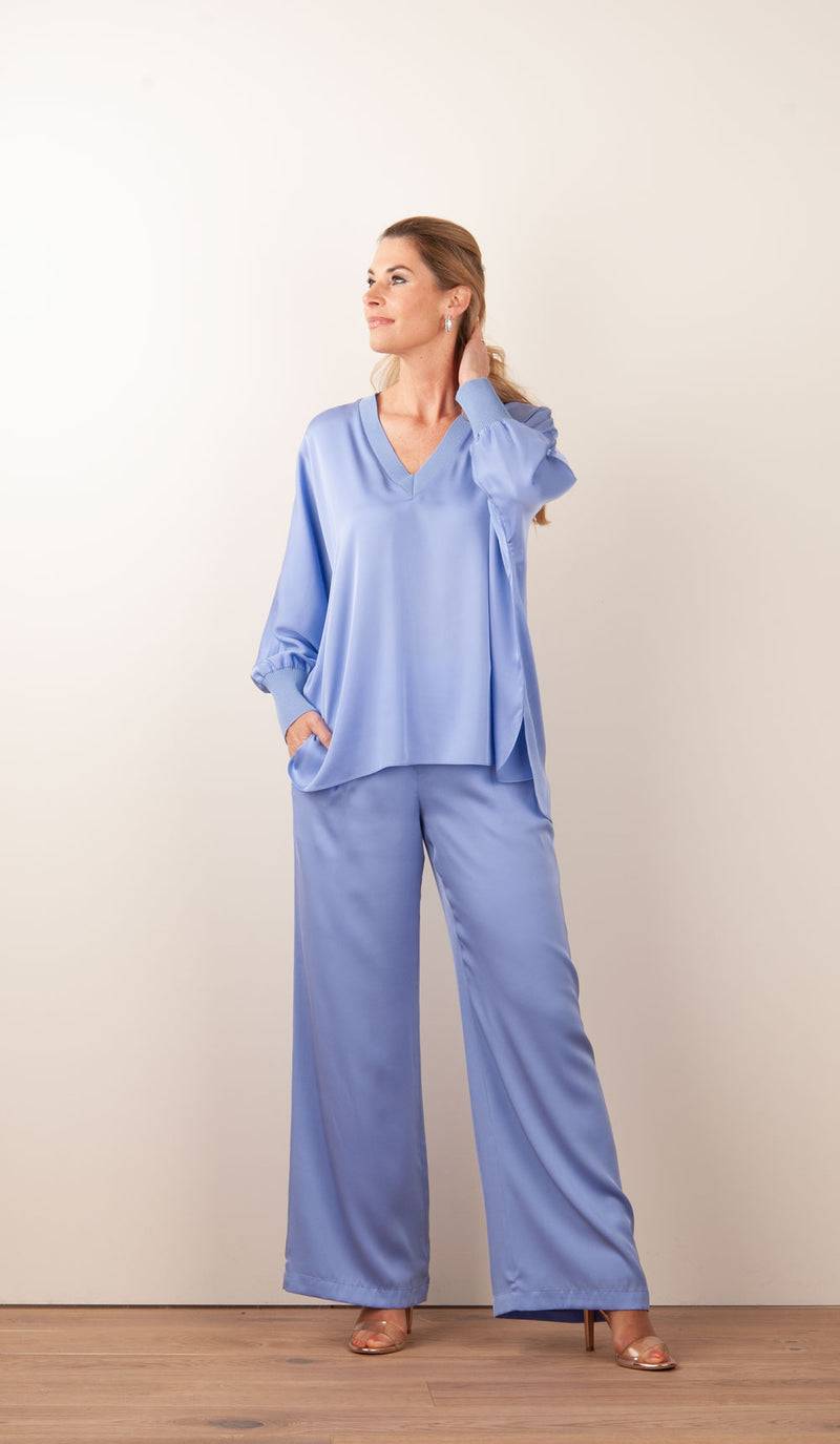 IVI Collection Bluse „Solid“ Flieder