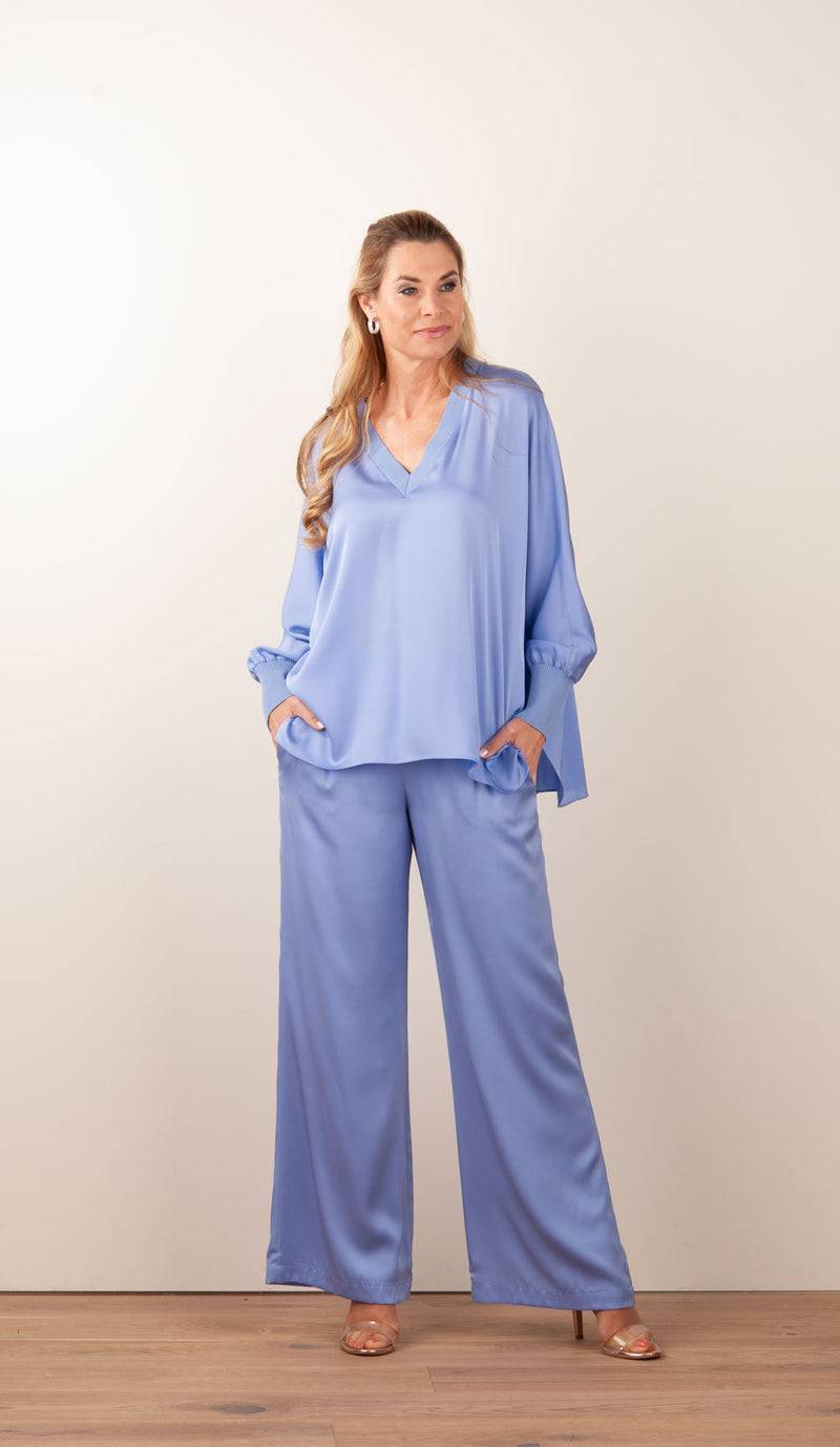 IVI Collection Bluse „Solid“ Flieder