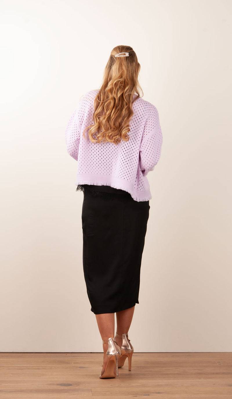 IVI Collection Strickjacke Flieder