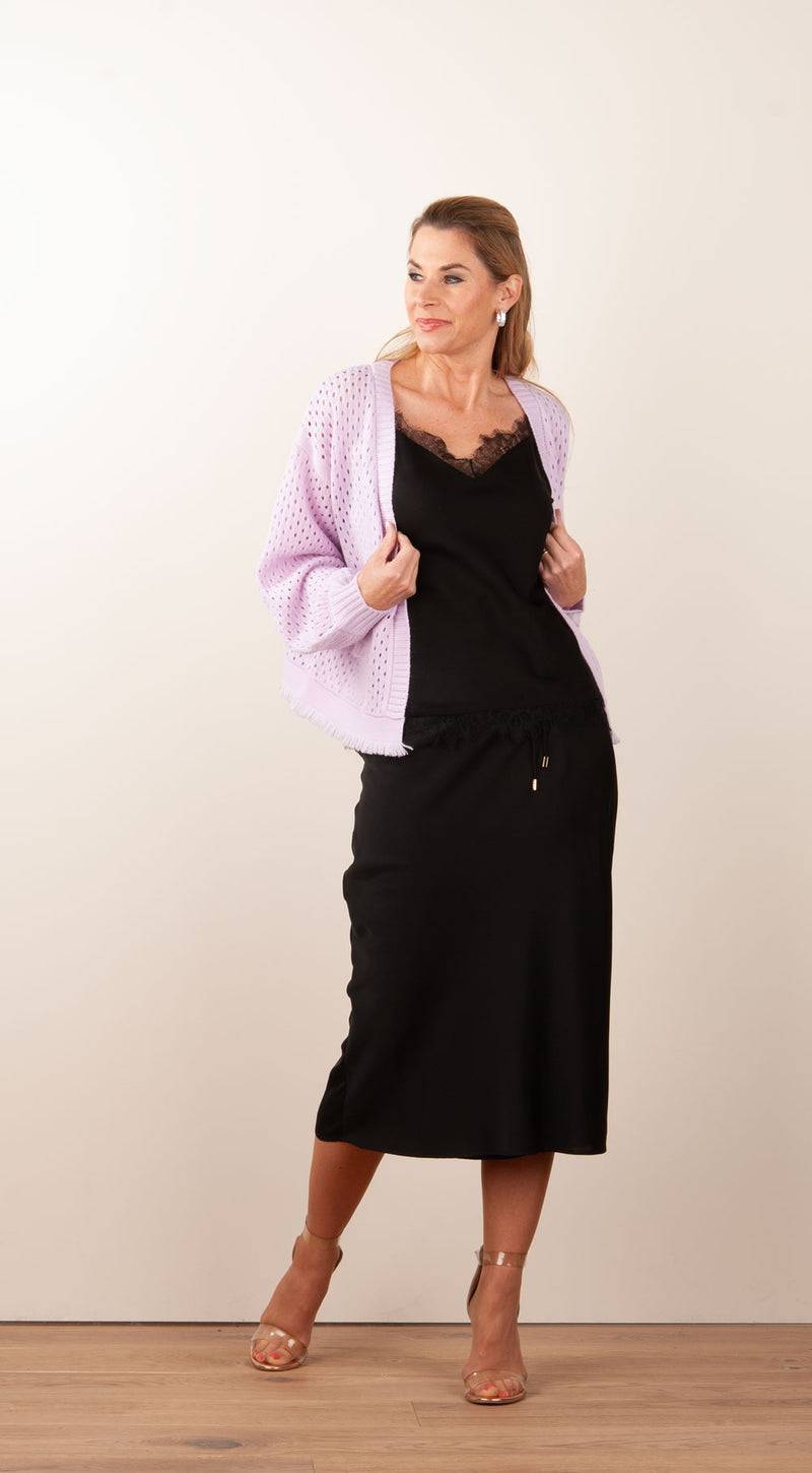 IVI Collection Strickjacke Flieder