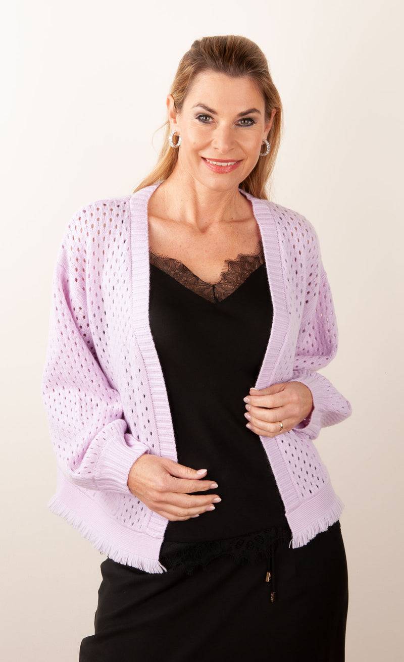 IVI Collection Strickjacke Flieder