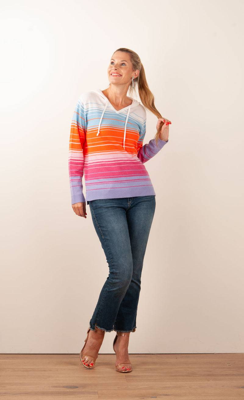 Kitted In Cashmere Kaschmir Pullover Orange | Blau | Multicolor