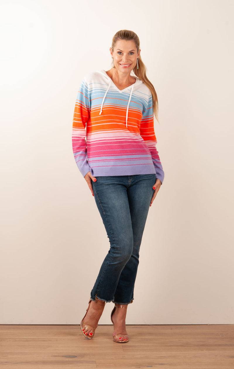 Kitted In Cashmere Kaschmir Pullover Orange | Blau | Multicolor