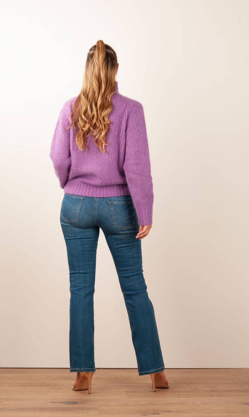 Kitted In Cashmere Kaschmir Pullover Lila