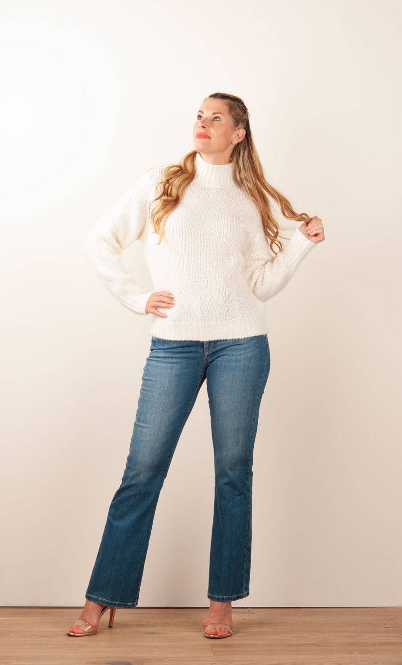 Kitted In Cashmere Kaschmir Pullover Offwhite