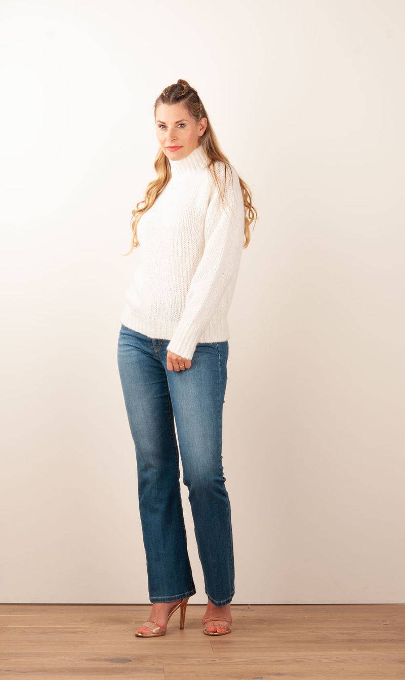 Kitted In Cashmere Kaschmir Pullover Offwhite