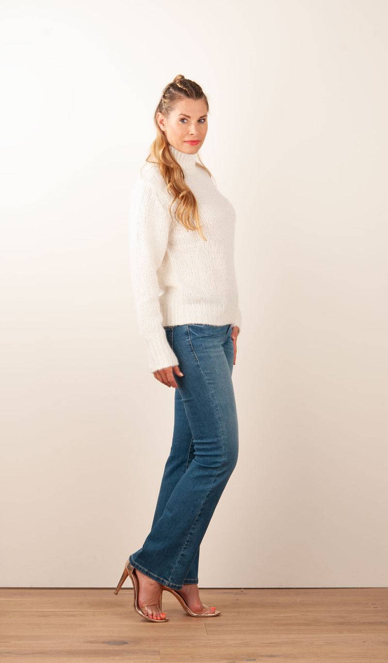 Kitted In Cashmere Kaschmir Pullover Offwhite
