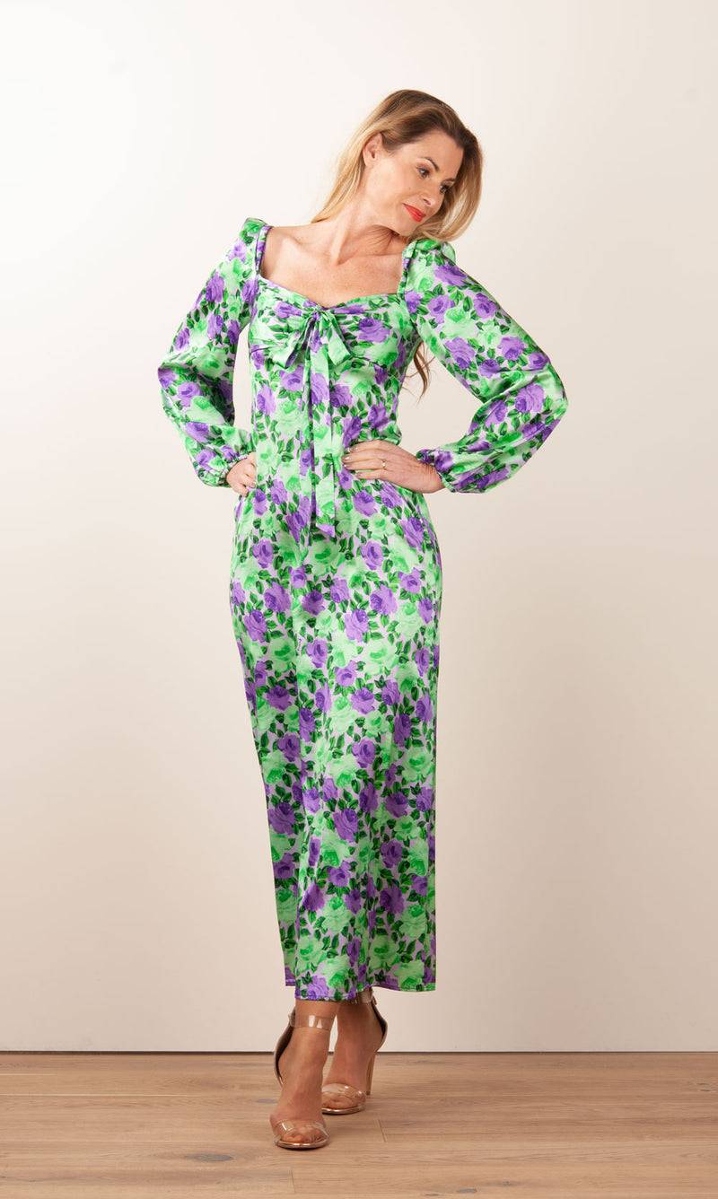 Kleid „Sorby“ Grün | Lila