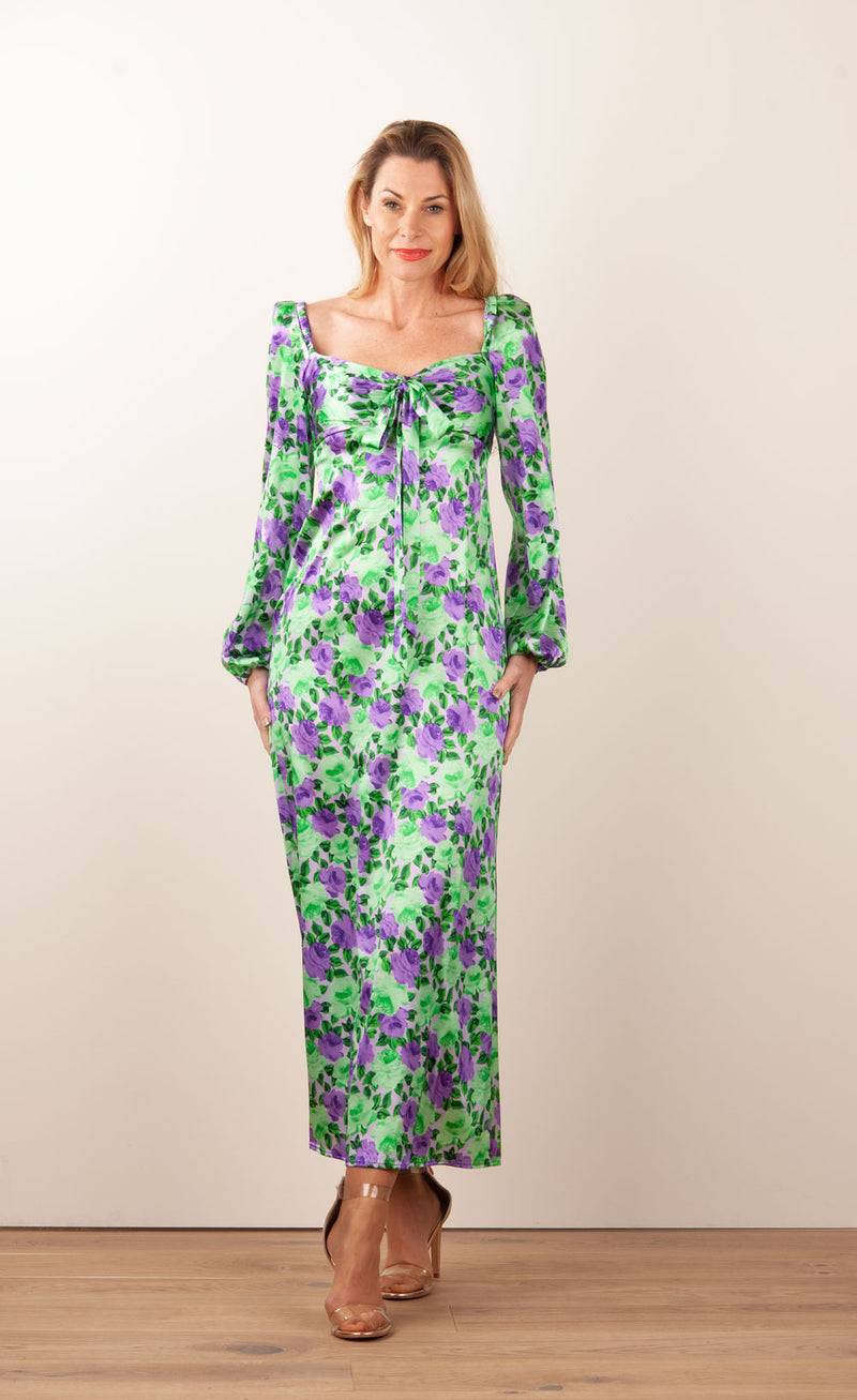 Kleid „Sorby“ Grün | Lila