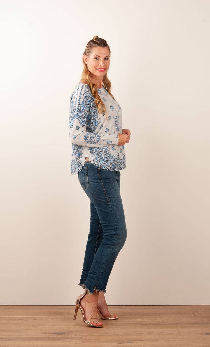 Kujten Kaschmir Pullover Blau | Hellblau