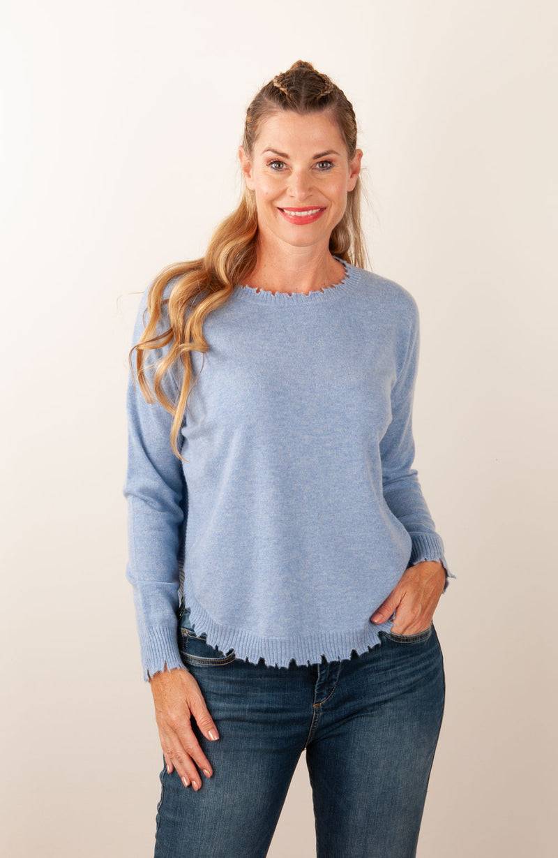 Kujten Kaschmir Pullover Blau