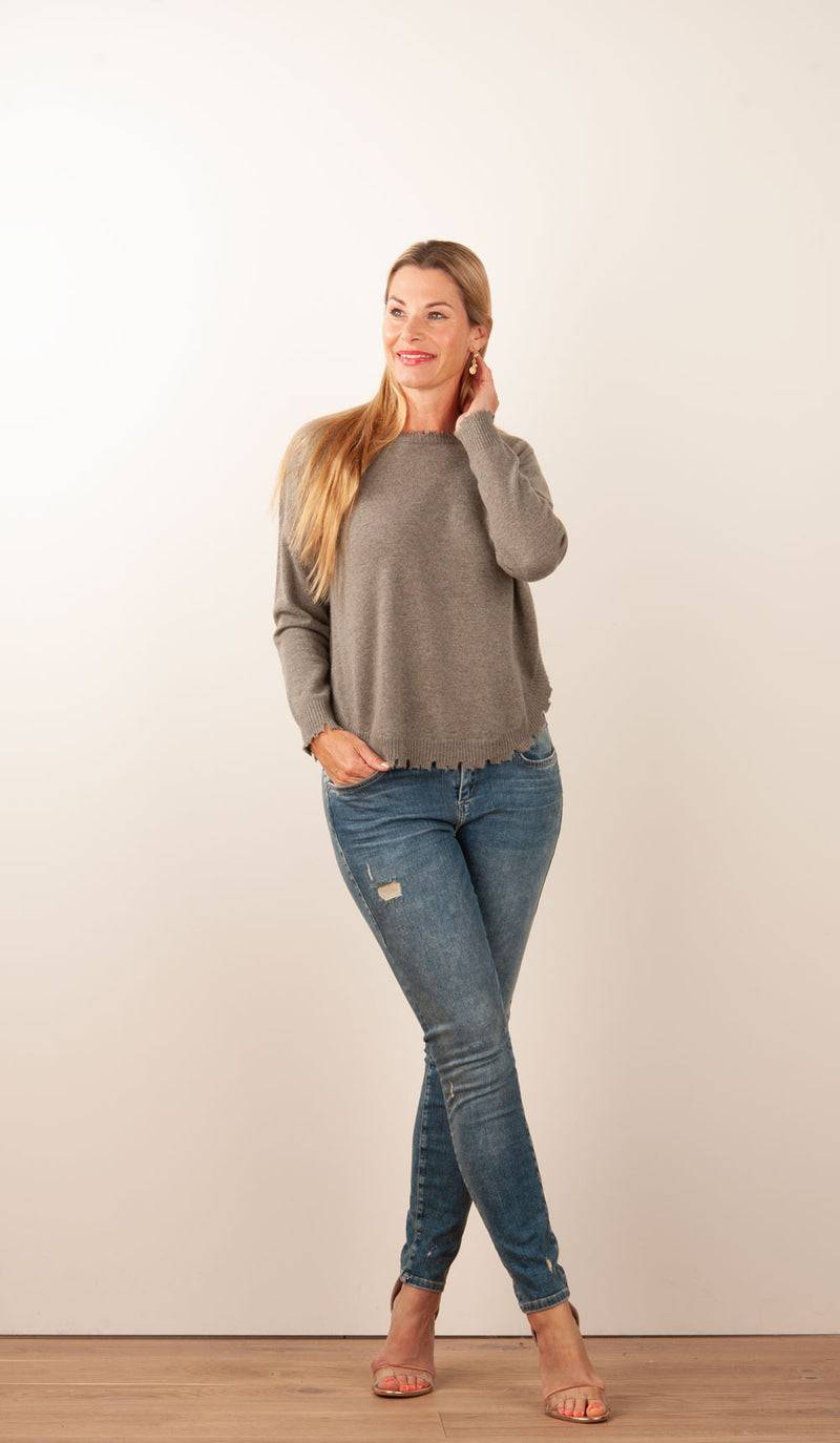 Kujten Kaschmir Pullover Khaki