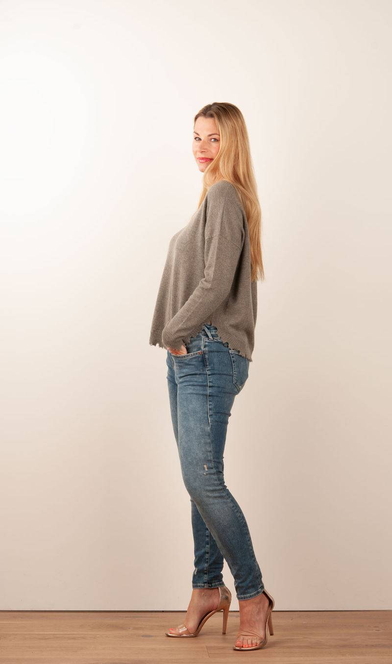 Kujten Kaschmir Pullover Khaki