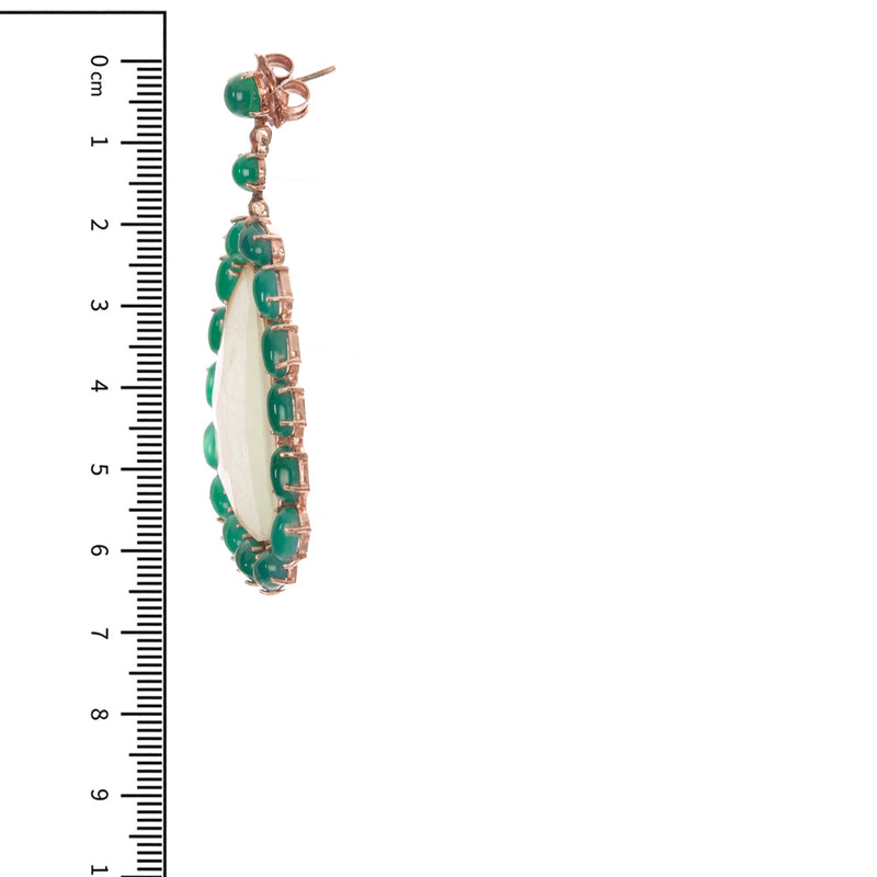 Lucie In The Sky Ohrstecker Gold | Grün