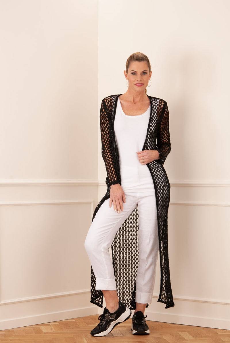 Mantel „Pailletten“ Schwarz