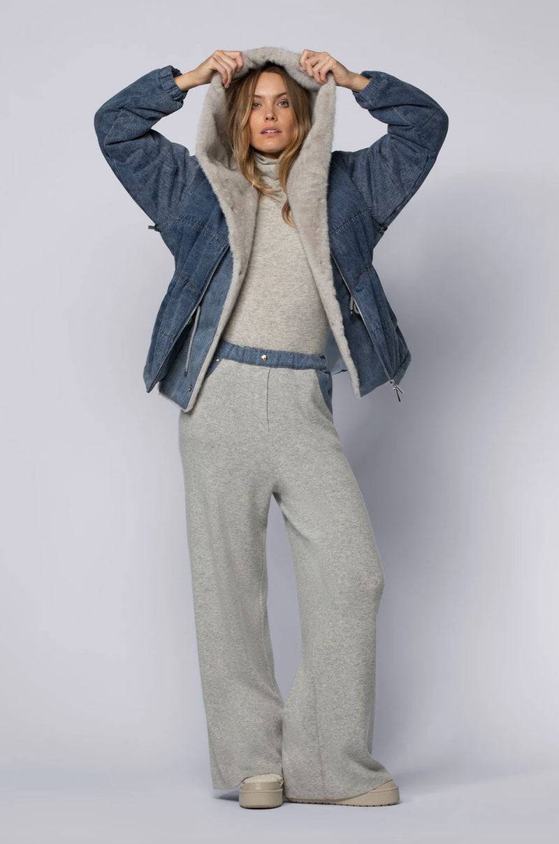 MAX & MOI Jeansjacke Blau | Grau