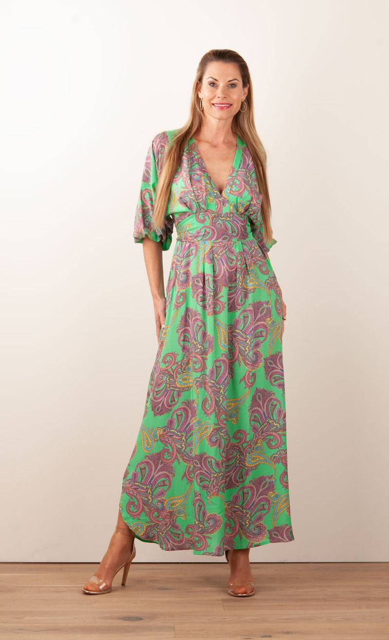 Melissa Odabash Kleid „Cecilia“ Grün | Multicolor