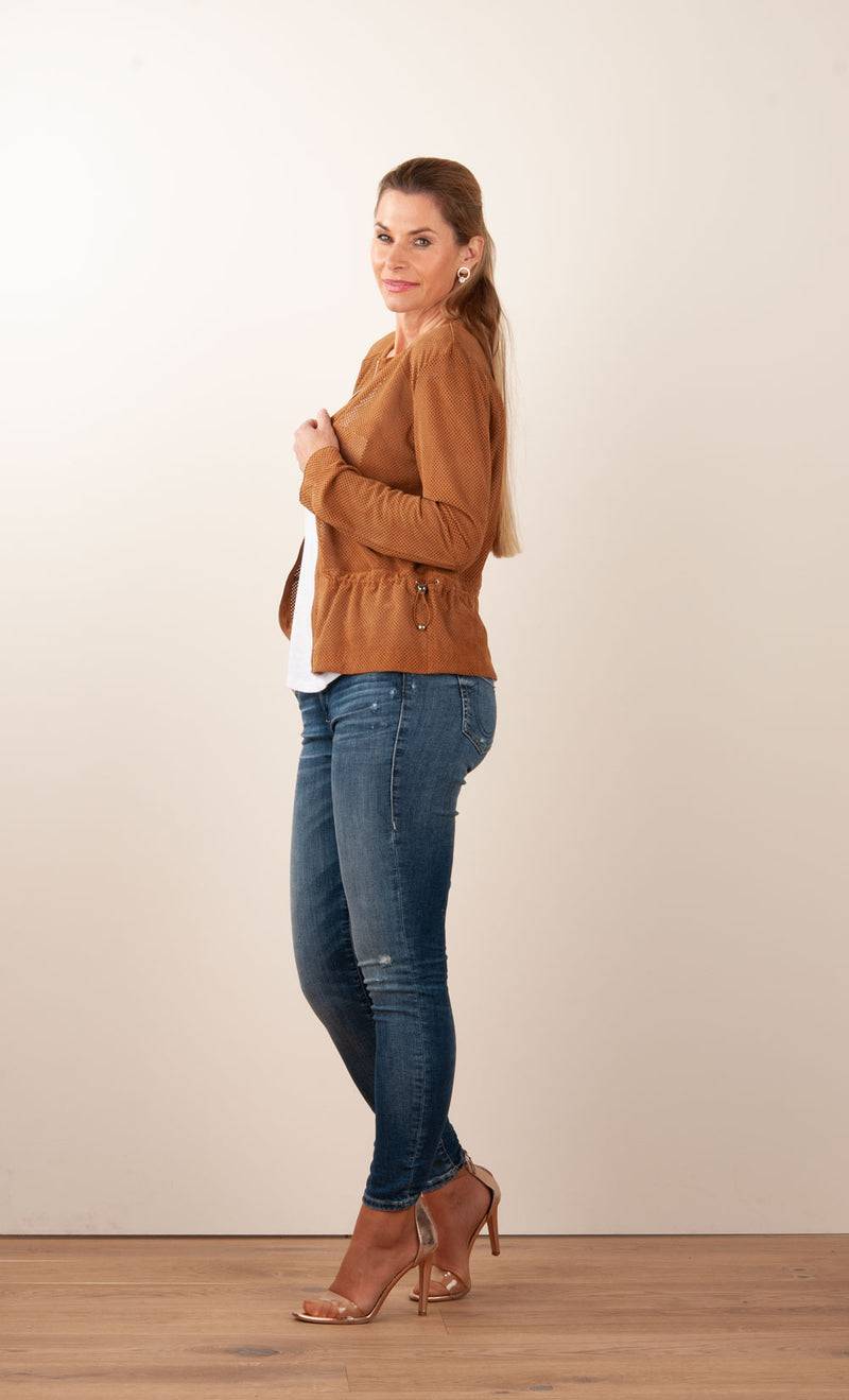 Milestone Lederjacke „Amora“ Cognac