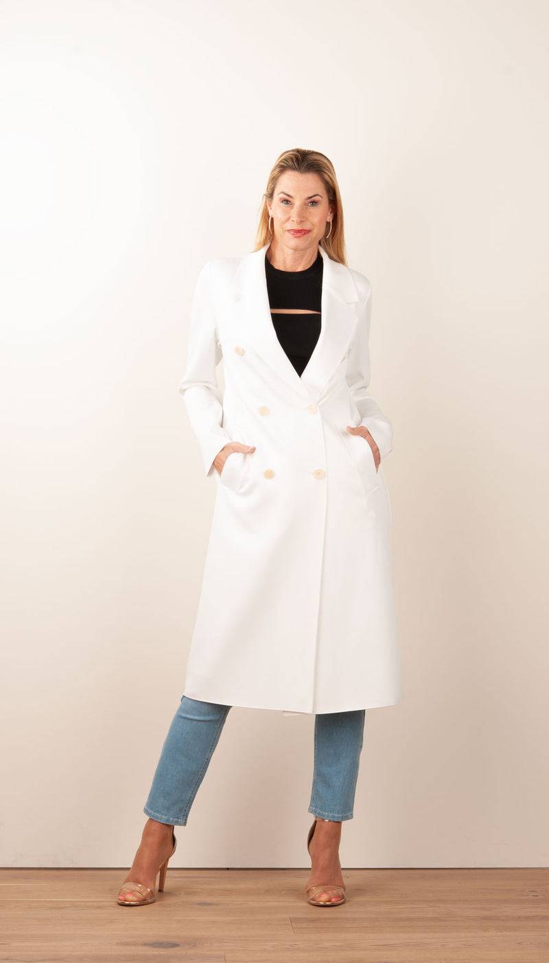 Milestone Mantel Weiß