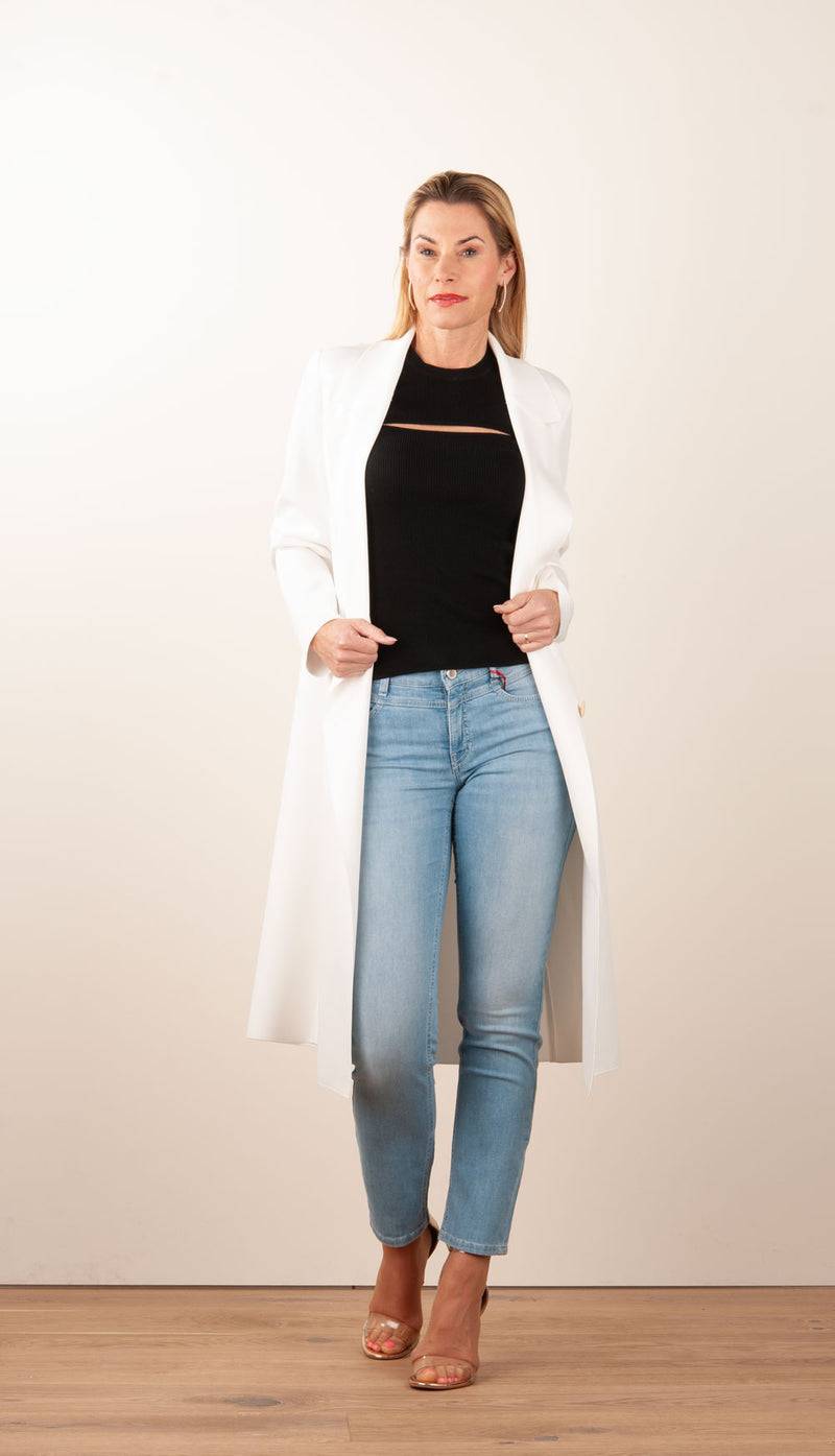 Milestone Mantel Weiß