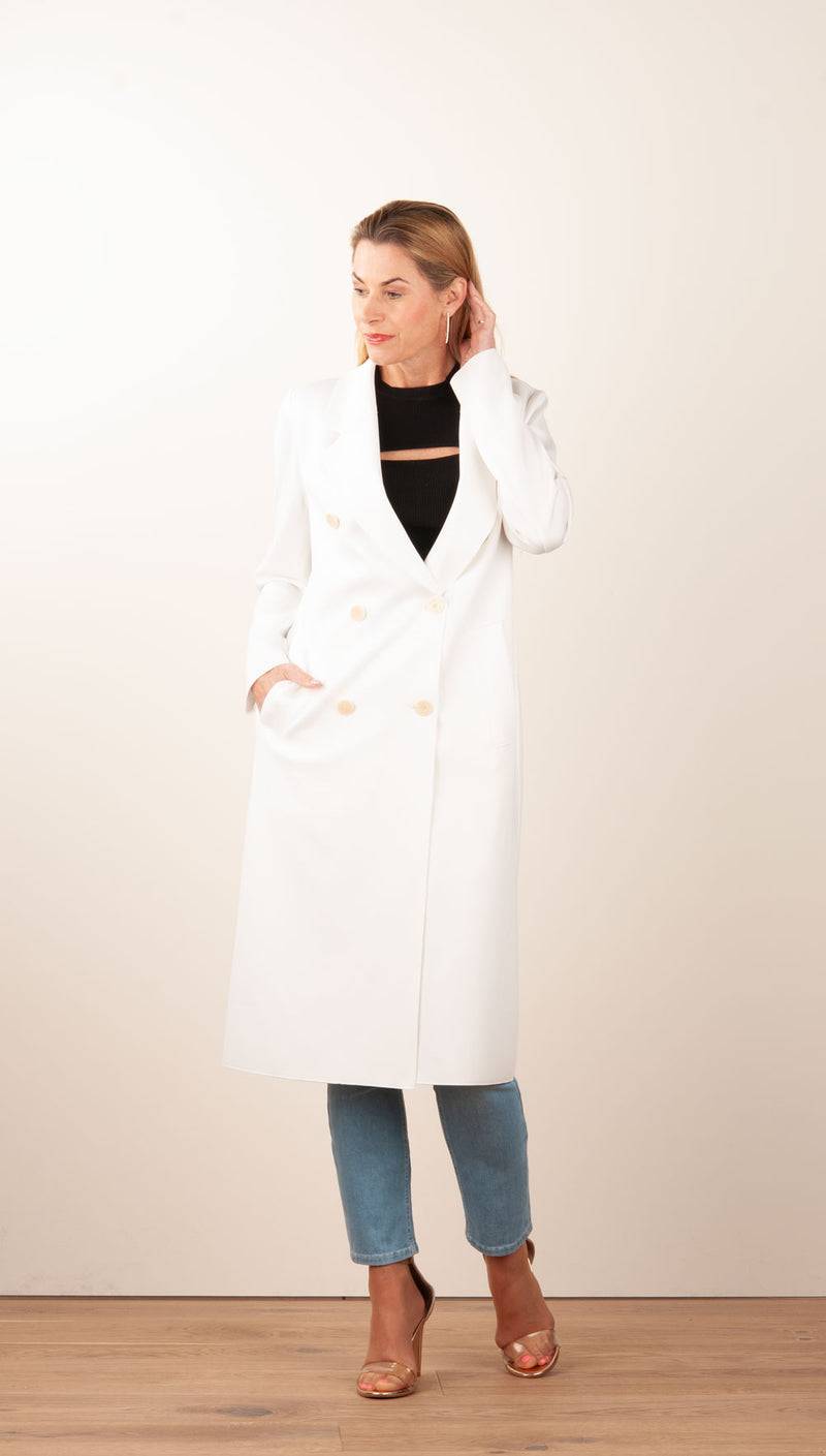 Milestone Mantel Weiß