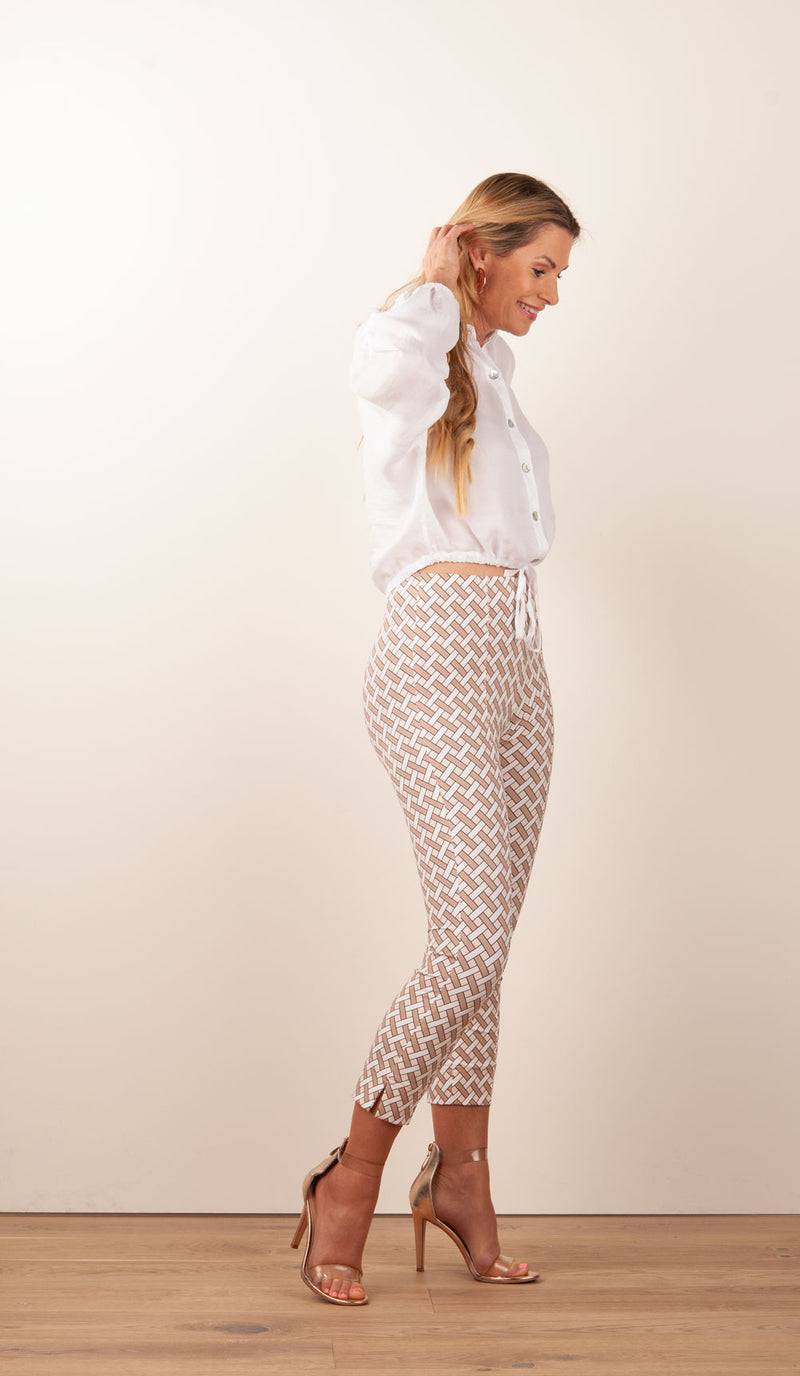 Seductive Hose „Capri“ Beige | Puder | Weiß