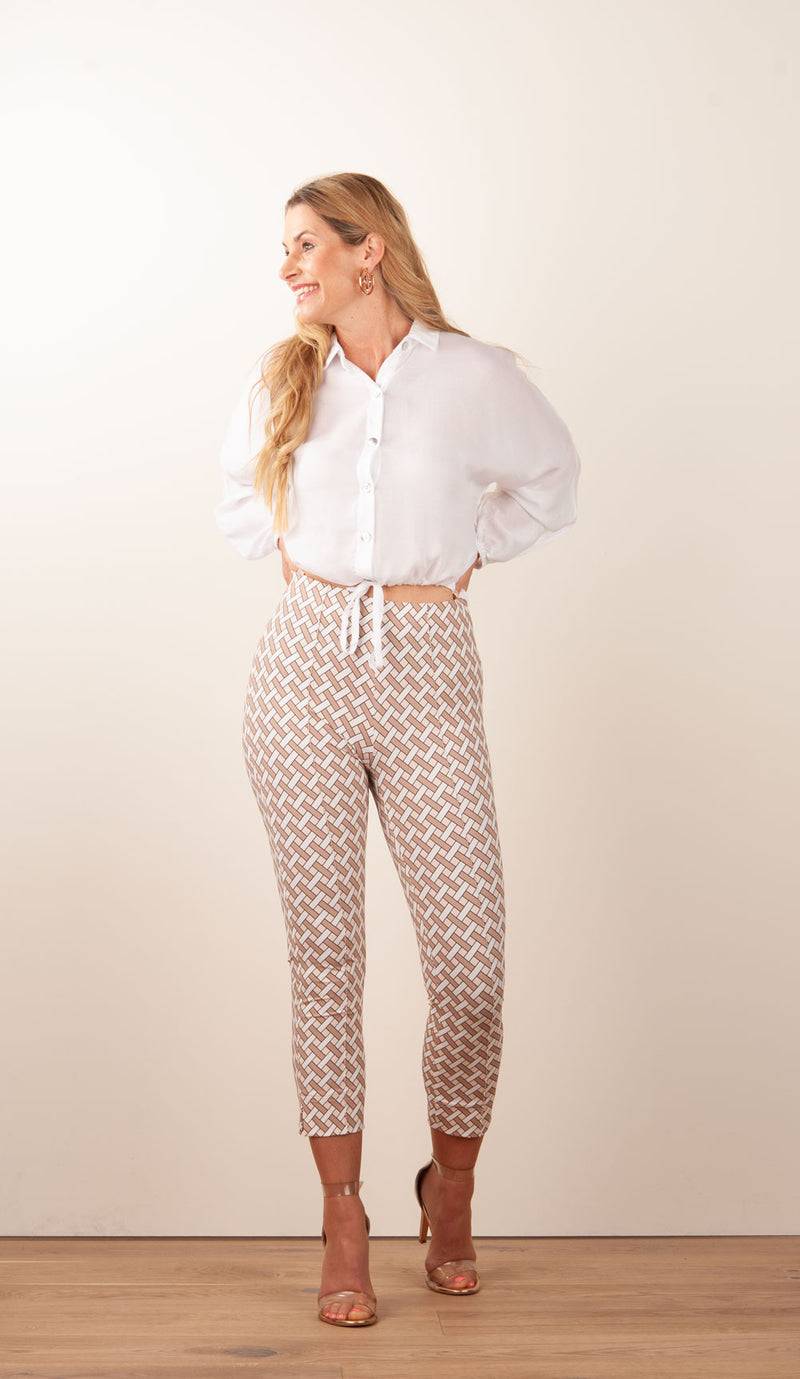 Seductive Hose „Capri“ Beige | Puder | Weiß