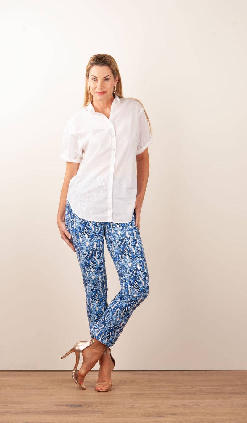 Seductive Hose „Cindy“ Blau | Weiß