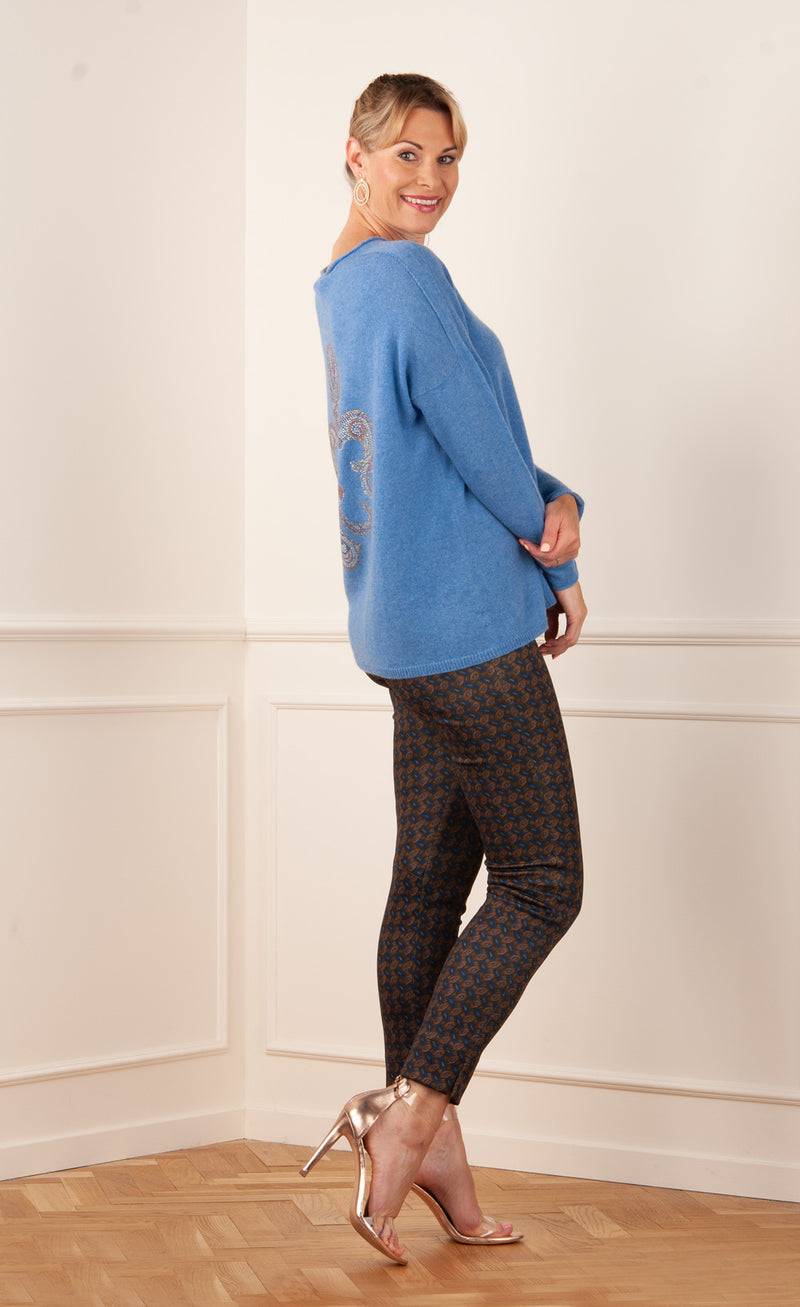 Seductive Hose „Sabrina“ Blau | Oliv | Multicolor