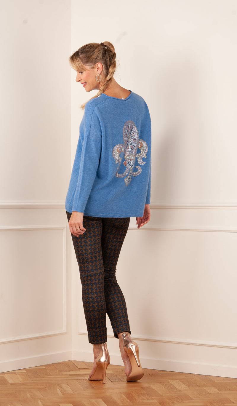 Seductive Hose „Sabrina“ Blau | Oliv | Multicolor