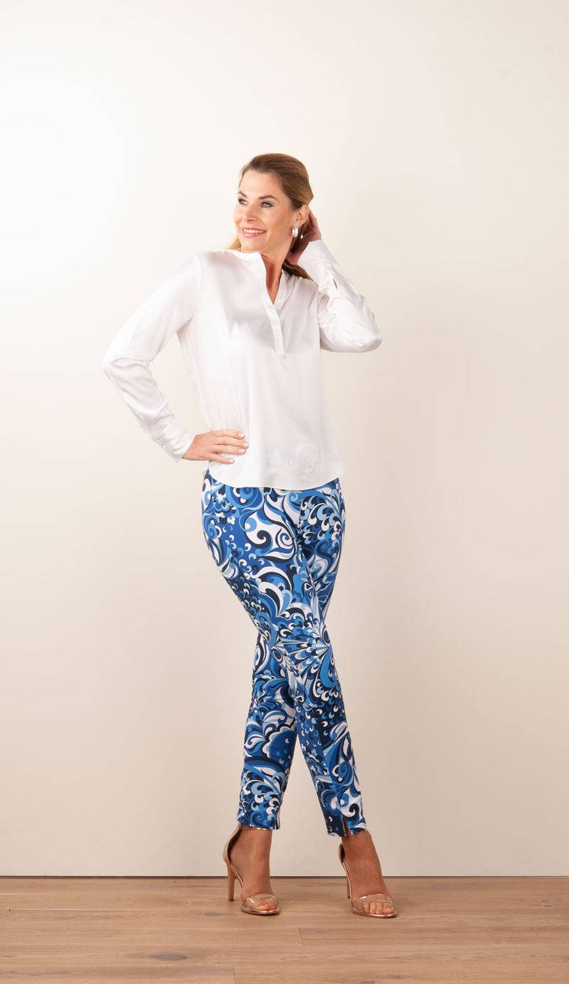 Seductive Hose „Sabrina“ Blau | Weiß