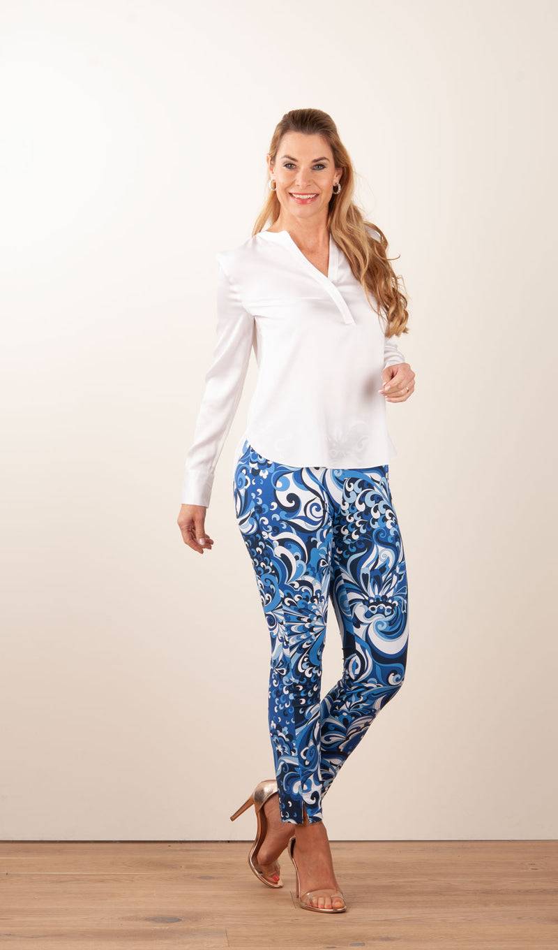 Seductive Hose „Sabrina“ Blau | Weiß