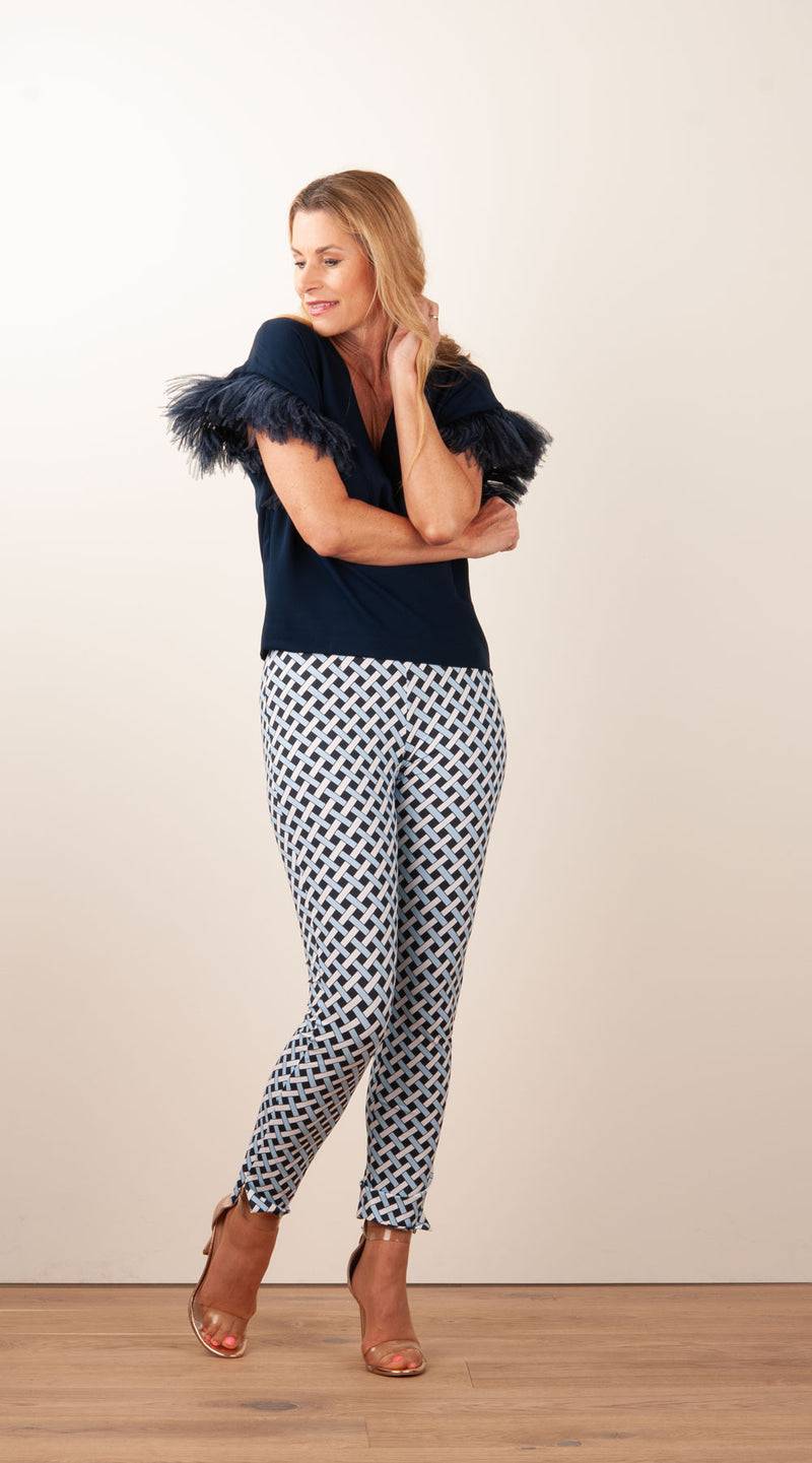 Seductive Hose „Sabrina“ Blau | Weiß | Schwarz