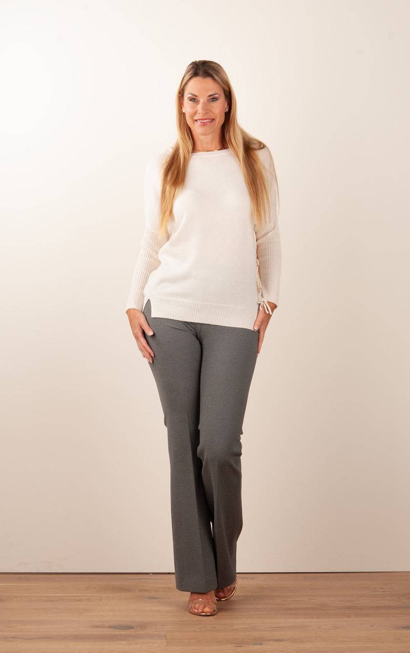 Seductive Jersey Hose „Nanou“ Melange Grau