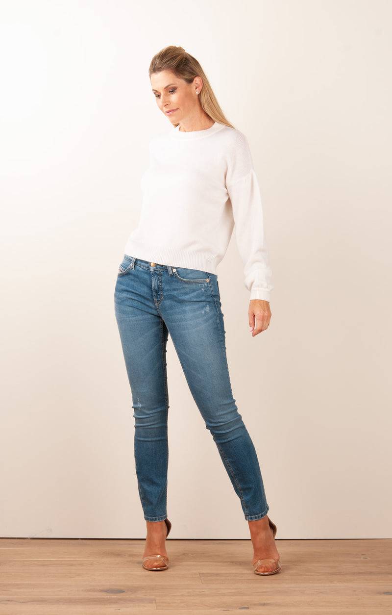 SEM PER LEI. Kaschmir Pullover Offwhite