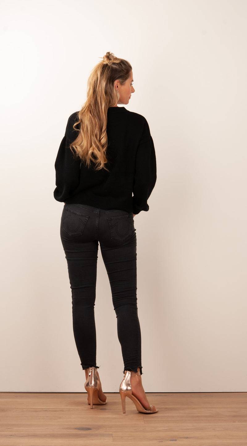 SEM PER LEI. Kaschmir Pullover Schwarz