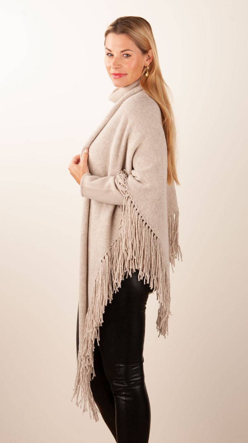 Simone Bruns Dreieckstuch Melange Beige