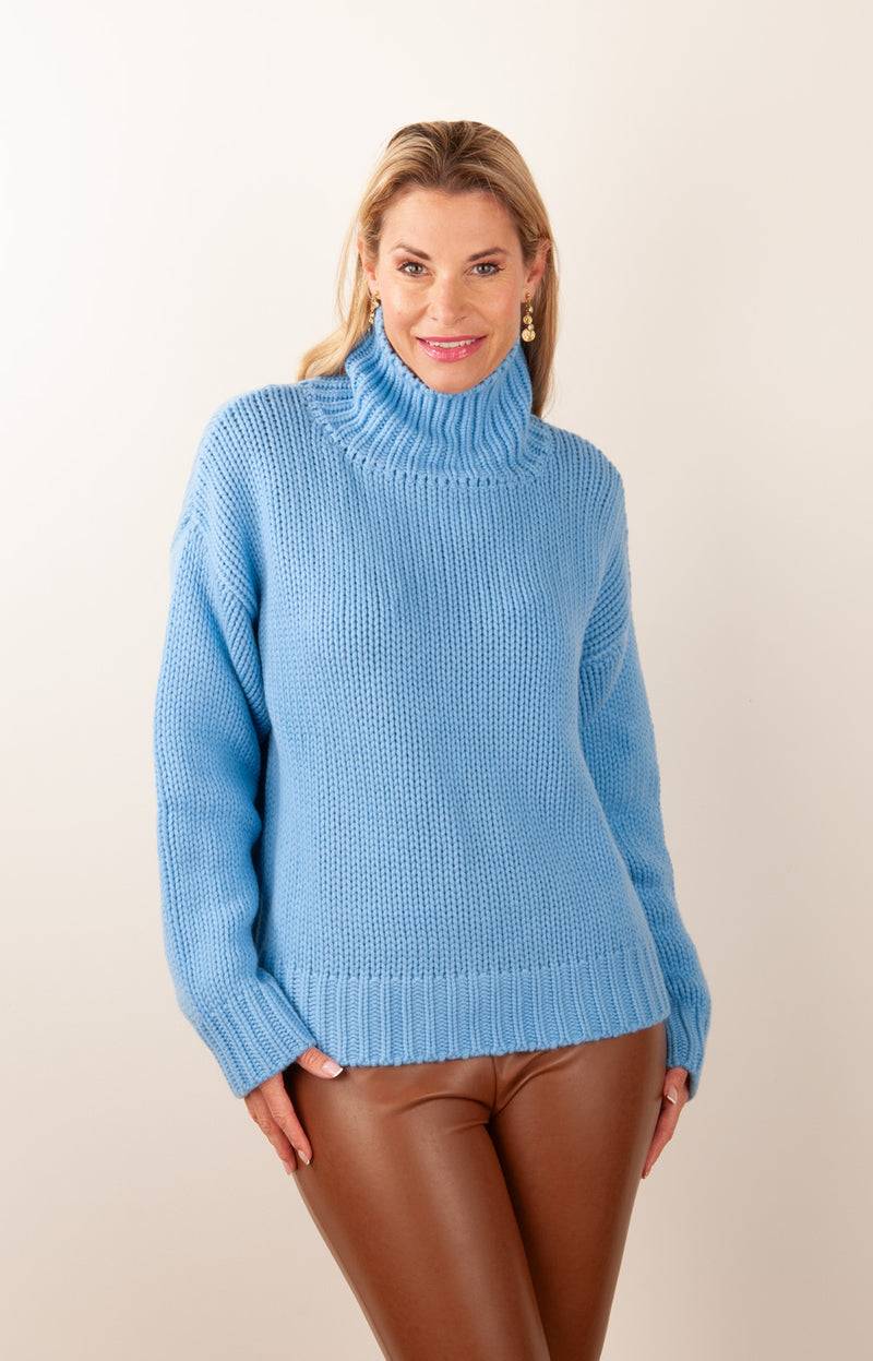 Simone Bruns Kaschmir Pullover Hellblau