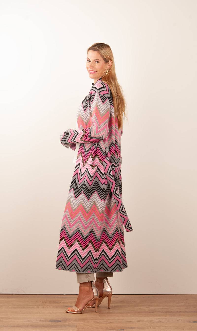 Simone Bruns Mantel Beige | Pink | Multicolor