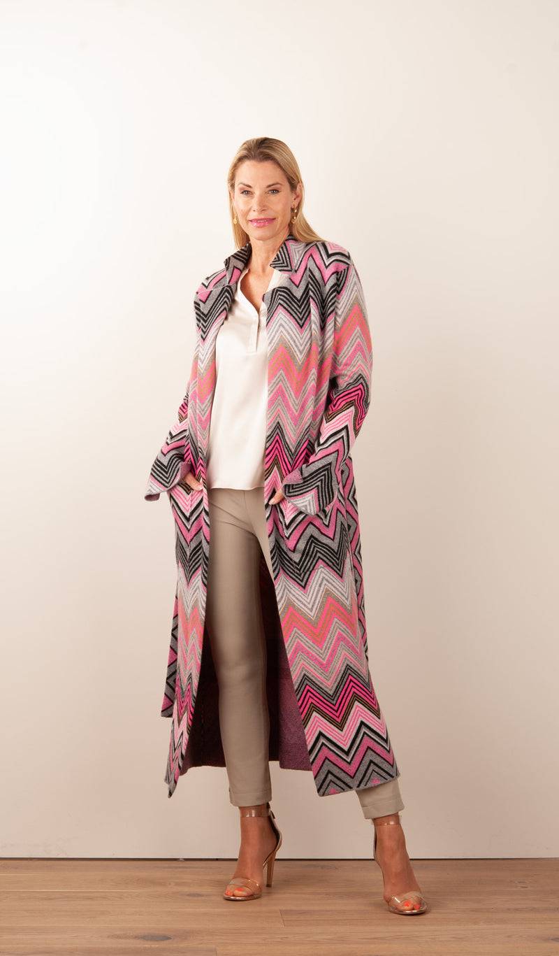 Simone Bruns Mantel Beige | Pink | Multicolor